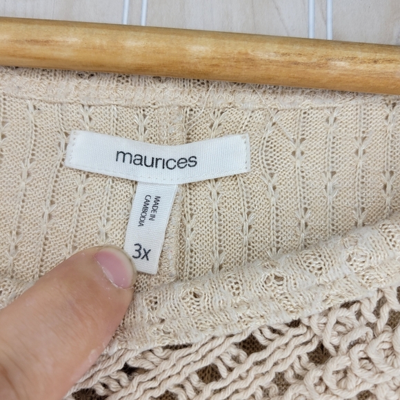 Maurices Cream Crochet Detail Blouse - Picture 2 of 4